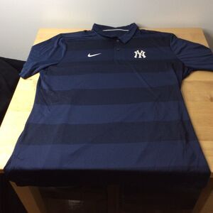 NY Yankees Shirt Nike Polo Dri Fit Short Sleeve MLB Men's L Large